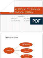 The Effects of Internet for ABFI Institute Perbanas