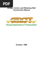 Bridge, Culvert, and Retaining Wall Construction Manual: Georgia Department of Transportation