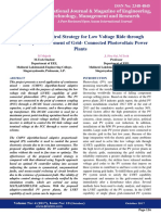 An Adaptive Control Strategy for Low Voltage Ride through Capability Enhancement of Grid- Connected Photovoltaic Power Plants