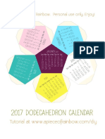 3D Calendar 2017 a Piece of Rainbow Blog