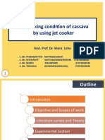 Cooking cassava using a jet cooker