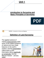 Unit 1: Introduction To Surveying and Basic Principles of Surveying