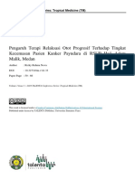 Pengaruh Terapi Relaksasi Otot Progresif Terhadap Tingkat Kecemasan Pasien Kanker Payudara Di RSUP Haji Adam Malik, Medan