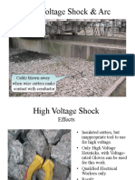 High Voltage Shock & Arc: Cable Blown Away When Wire Cutters Make Contact With Conductor