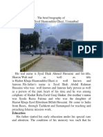 The Brief Biography of Hazrat Syed Shamsuddin Ghazi Usmanbad
