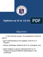 Updates On The K To 12 Program