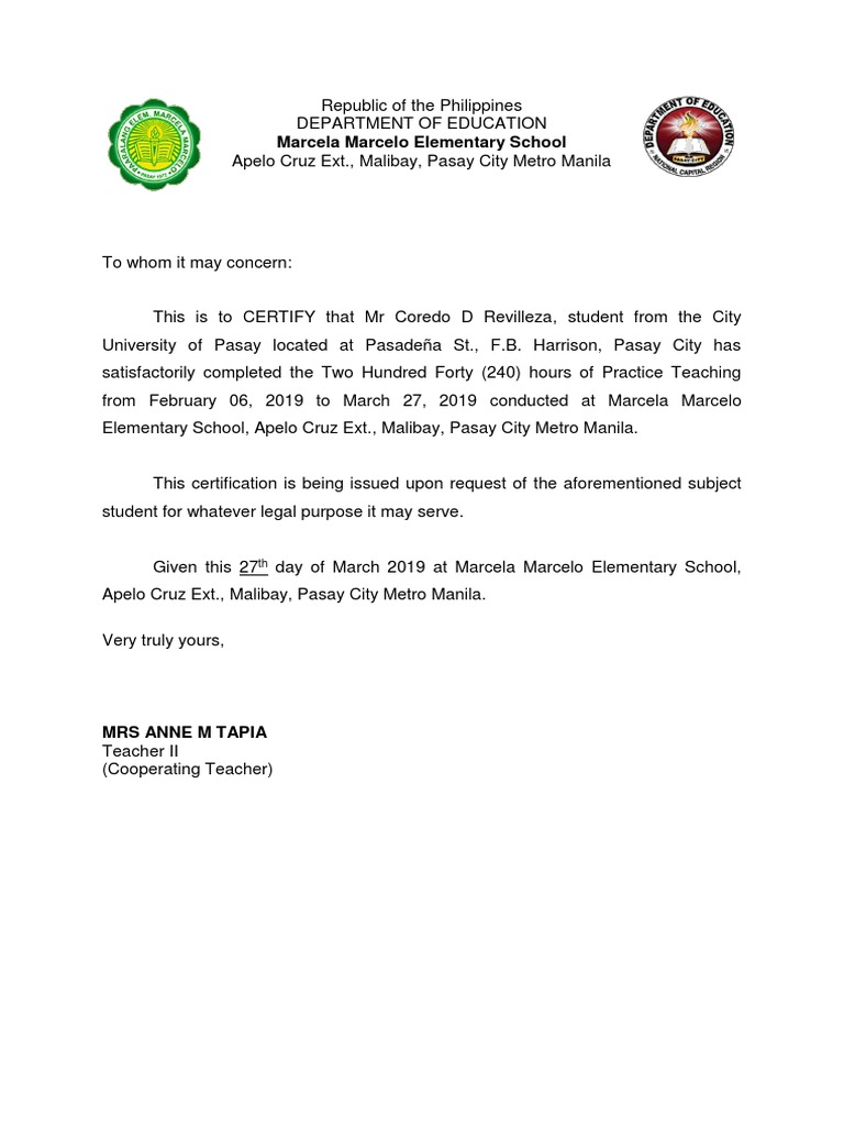 Certificate of Completion For PT | PDF | Learning | Schools