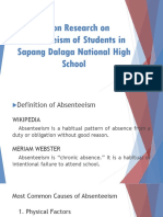 Action Research On Absenteeism