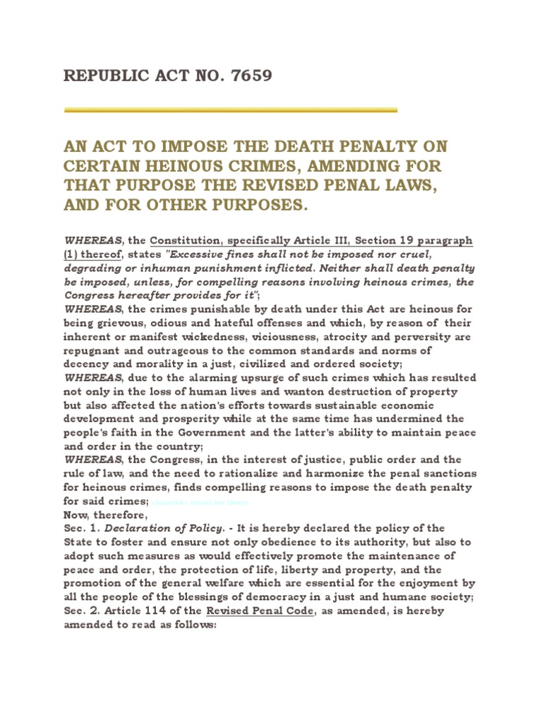 Republic Act No 7659