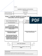 Example MYP Unit Planner Grade 9 Quadratics