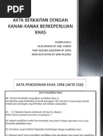 Akta Berkaitan Dengan Kanak-Kanak Berkeperluan Khas