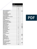 Old Stock: Particular Quantity Rate