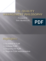 Total Quality Management Philosophy
