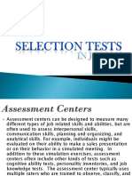 Selection Tests