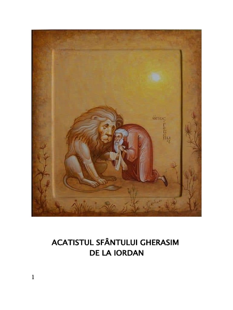 Acatistul Sf Gherasim Audio Acatistul SF Gherasim PDF | PDF
