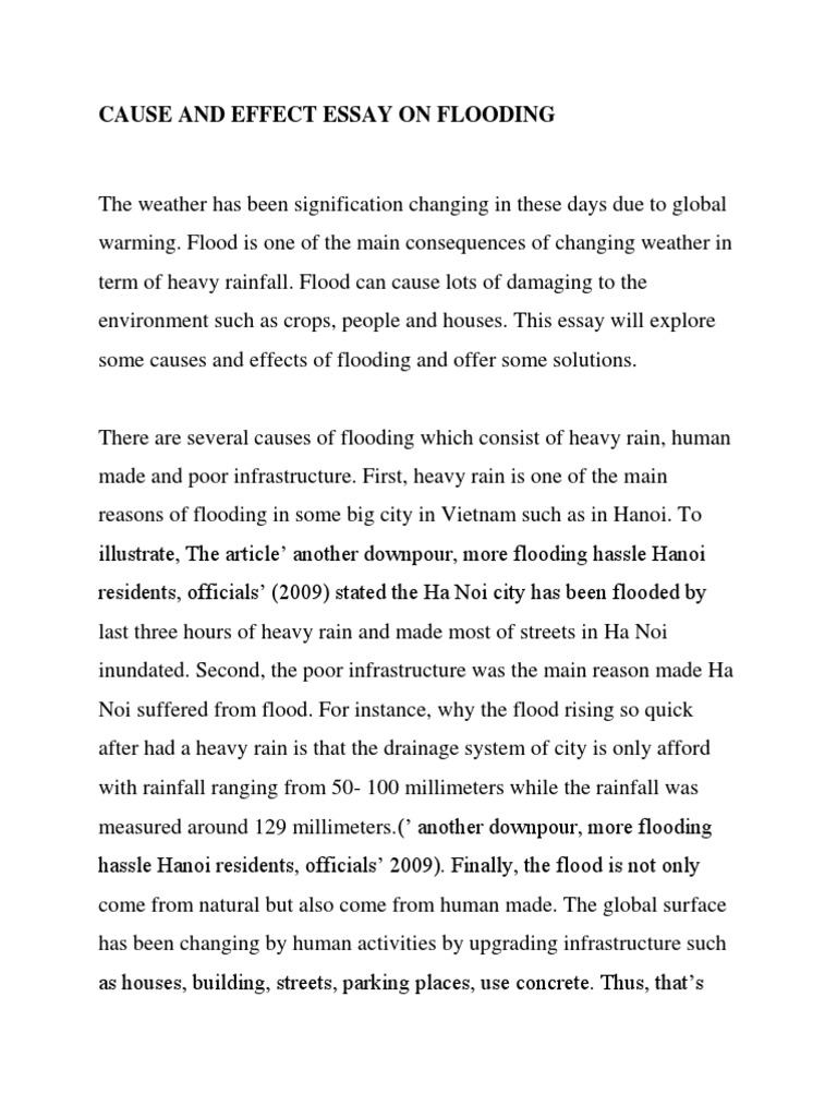 Cause and effect flood essay 06 image