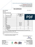 Test Certificate: Counto Microfine Products Private Limited