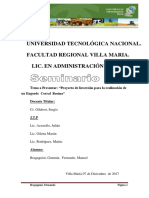 Proyecto de Inversión para La Realización de Un Engorde Corral Bovino - Bragagnini PDF