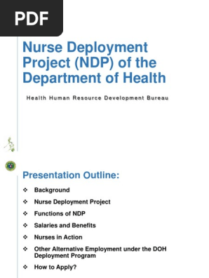 Nurse Deployment Program by DOH
