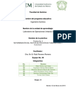 Determinación Del Factor de Fricción en Tuberías Lisas y Rugosas