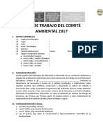 Modelo Plan de Trabajo Del Comité Ambiental 2017