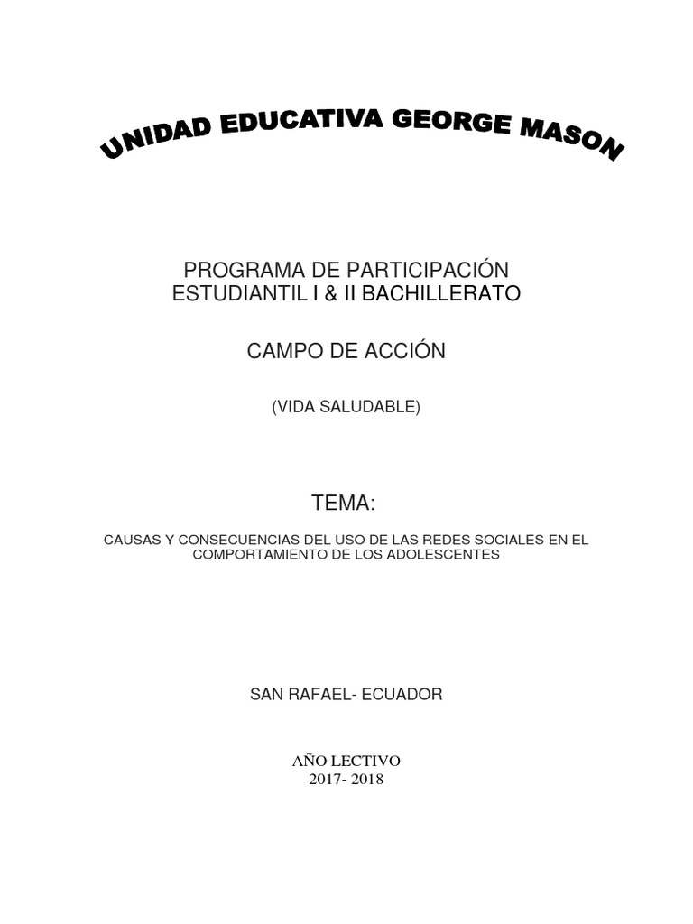 Programa De Participación Estudiantil: I & Ii Bachillerato | Invalidez