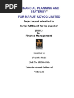 Financial Planning and Strategy of Maruti Udyog LTD Project