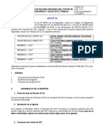 A-14 Acta #2 Reunión Del Comité de SST 01 2018