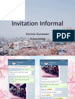 Invitation Informal: Sonivia Gunawan Accounting