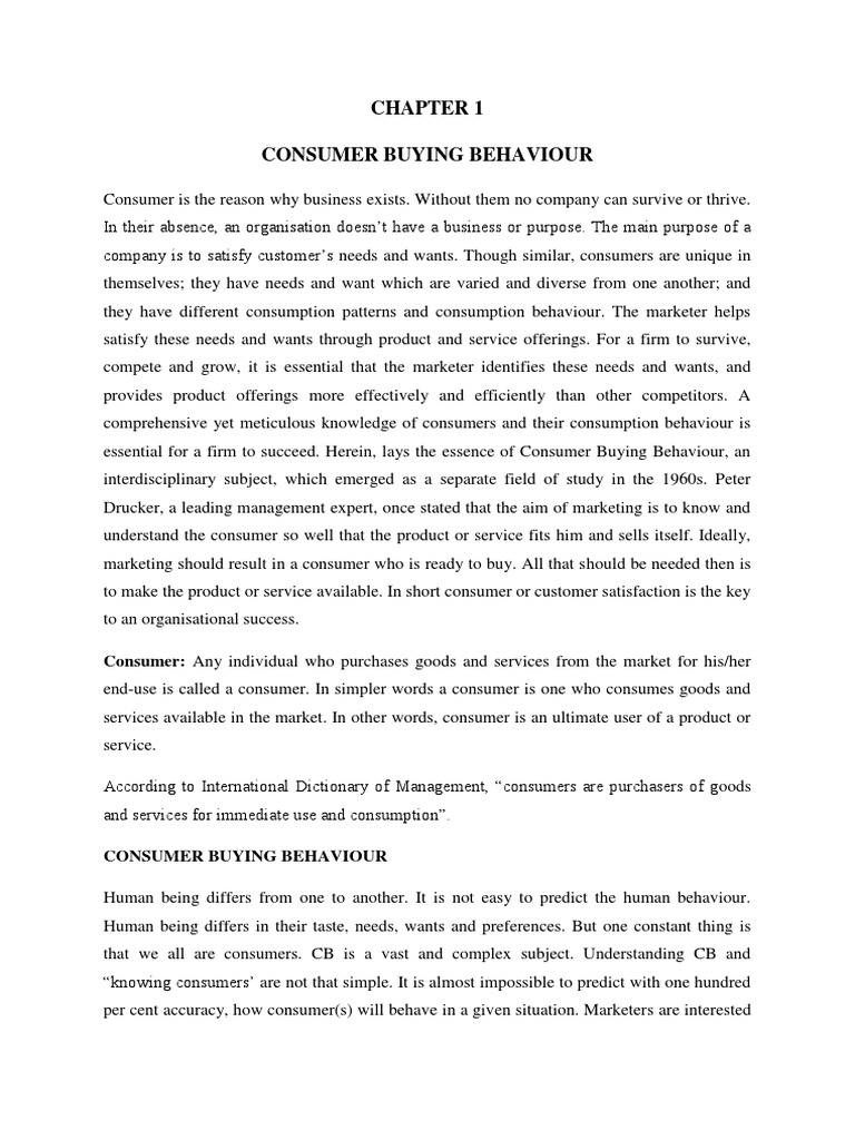 Consumer Buying Behaviour | PDF | Consumer Behaviour | Marketing