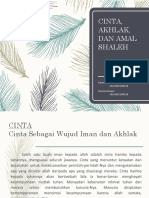 Cinta, Akhlak, Dan Amal Shaleh