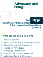 Policy Advocacy & Networking