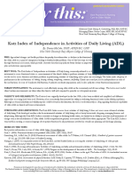 Katz Index of Independence in Activities of Daily Living (ADL)