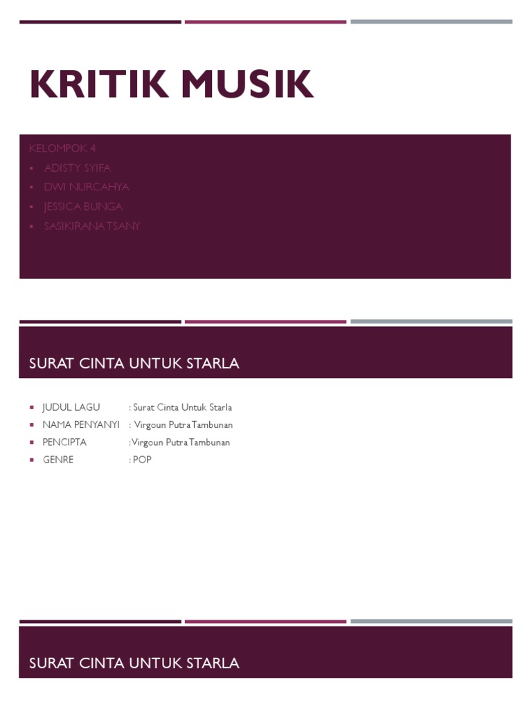 Ppt Kritik Musik