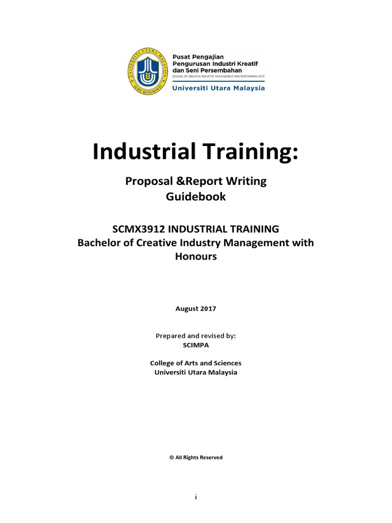 Industrial Training Proposal &Report Writing Guidebook World Wide