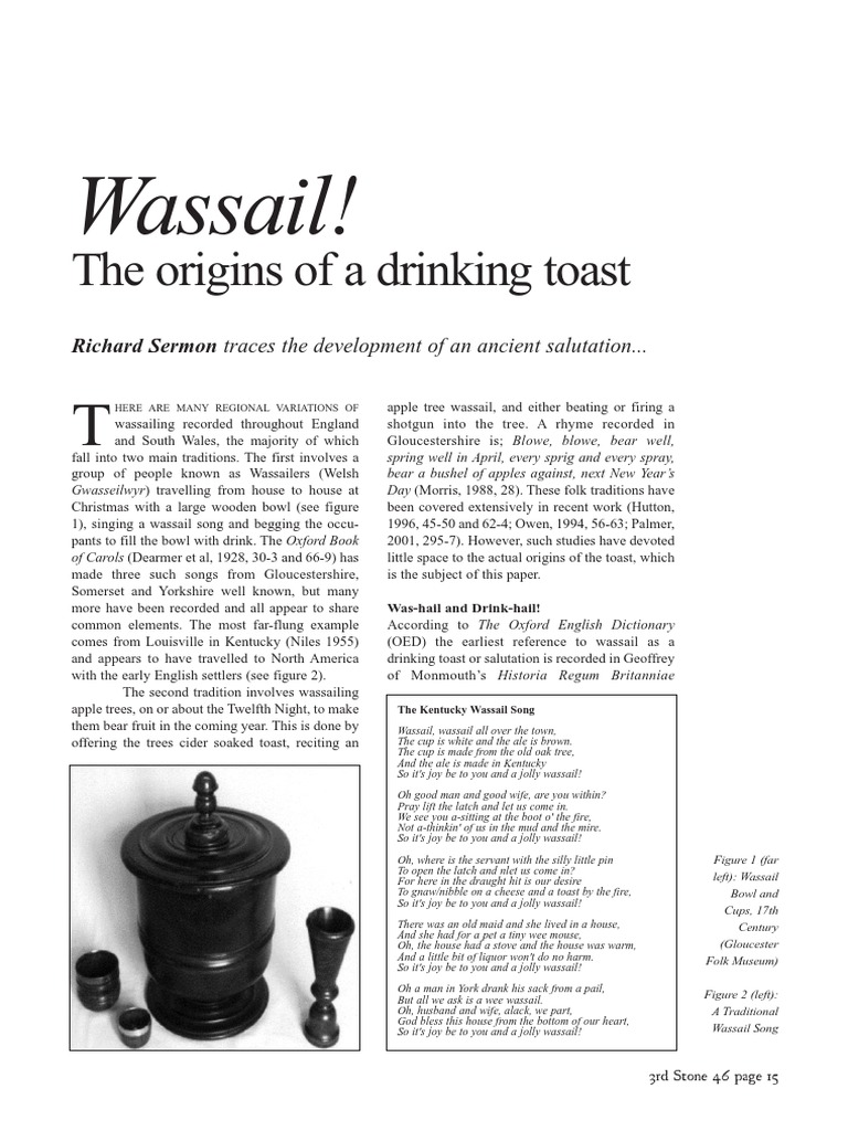 Wassail The Origins of A Drinking Toast PDF Beowulf England
