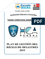 Plan de Gestión Del Riesgo de Desastres 2019