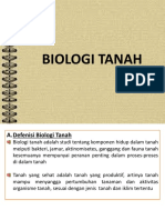 BIOLOGI TANAH SEBAGAI HABITAT ORGANISME