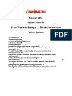 From Waste To Energy Thanks To Methane: February 2014 Teacher's Guide For