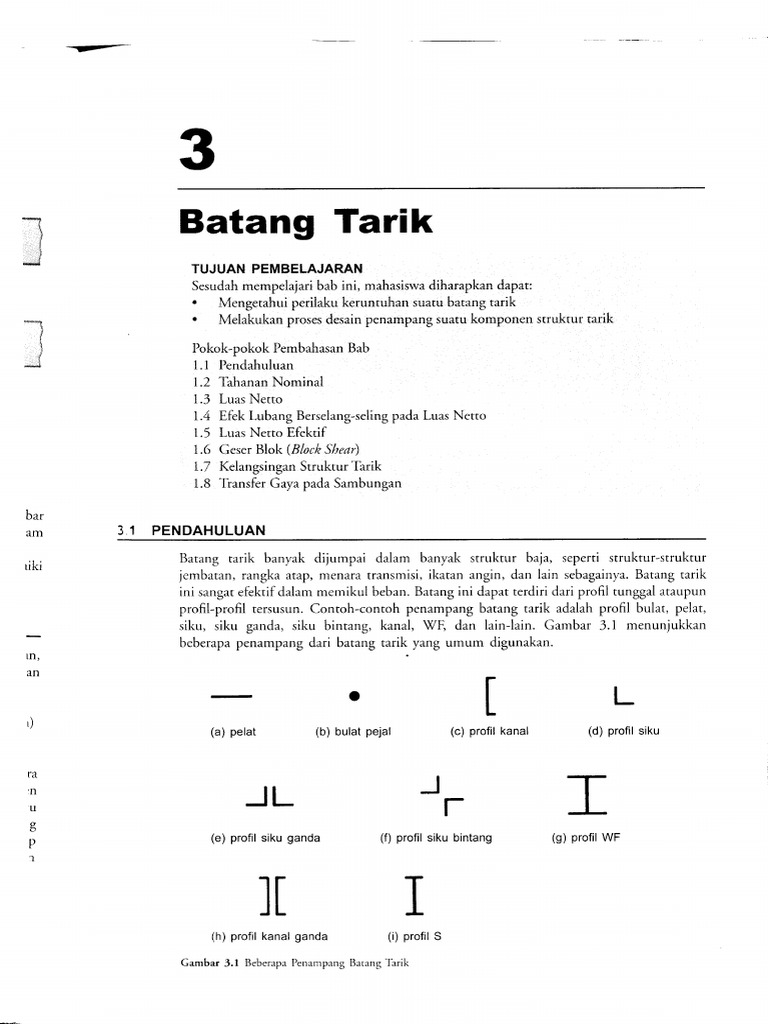Batang Tarik - Struktur Baja Metode LRFD PDF | PDF