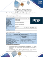 Guía de Actividades y Rúbrica de Evaluación – Paso 2 - Abstraer La Información Del Mundo Real Para Plantear, Modelar y Simular Posibles Soluciones