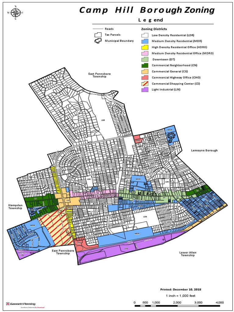 Camp Hill Official Zoning Map PDF Land Use Urbanization