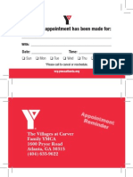 Sample Member Appointment Card