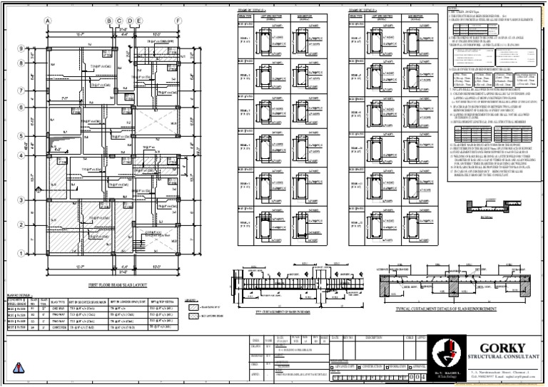First Floor Beam & Slab Details | PDF | Composite Material | Materials