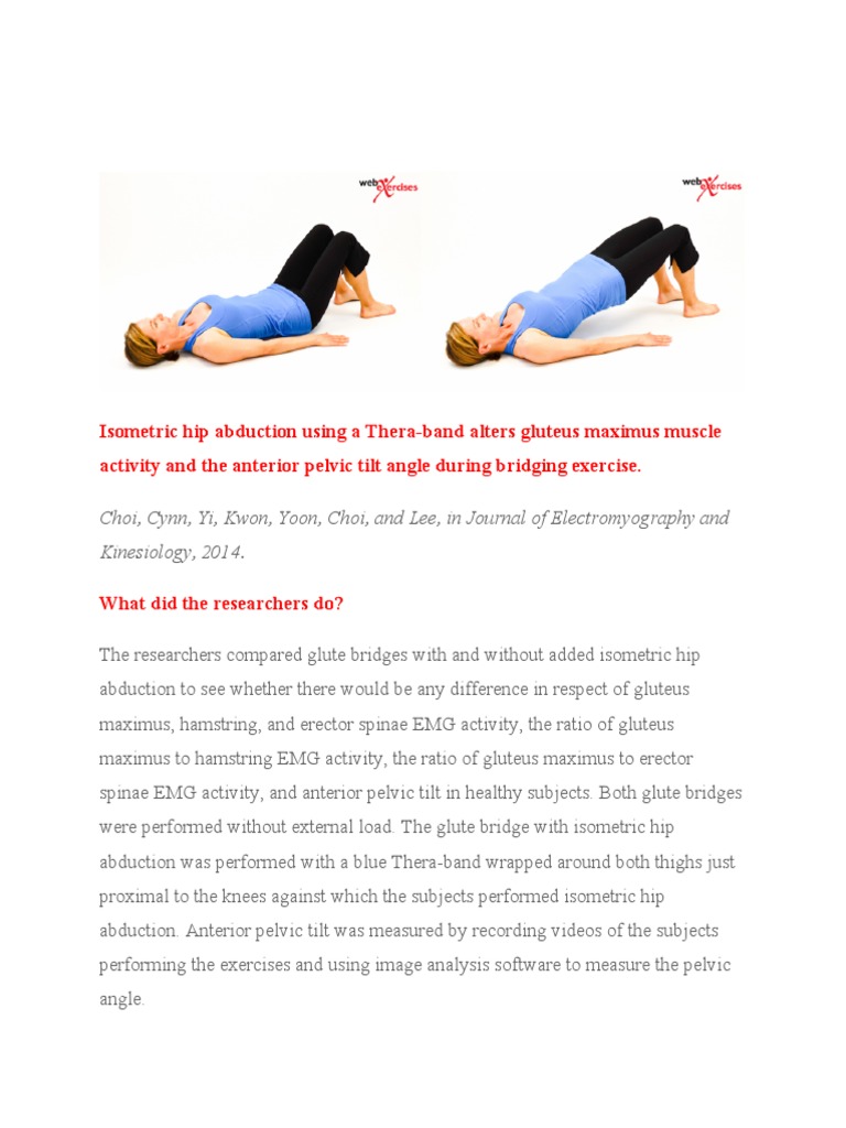 Isometric Hip Abduction Using A TheraBand Alters Gluteus Maximus