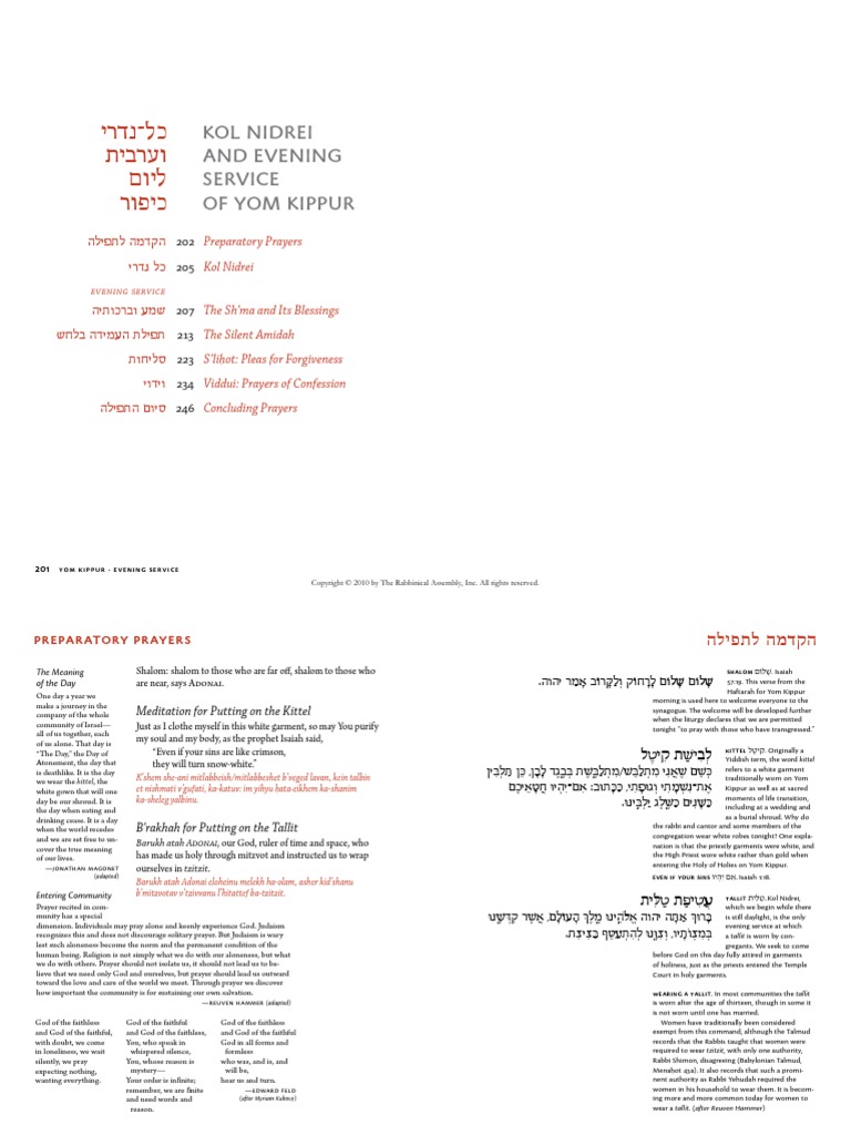 Mahzor Kol Nidrei PDF | PDF | Yom Kippur | Religious Rituals