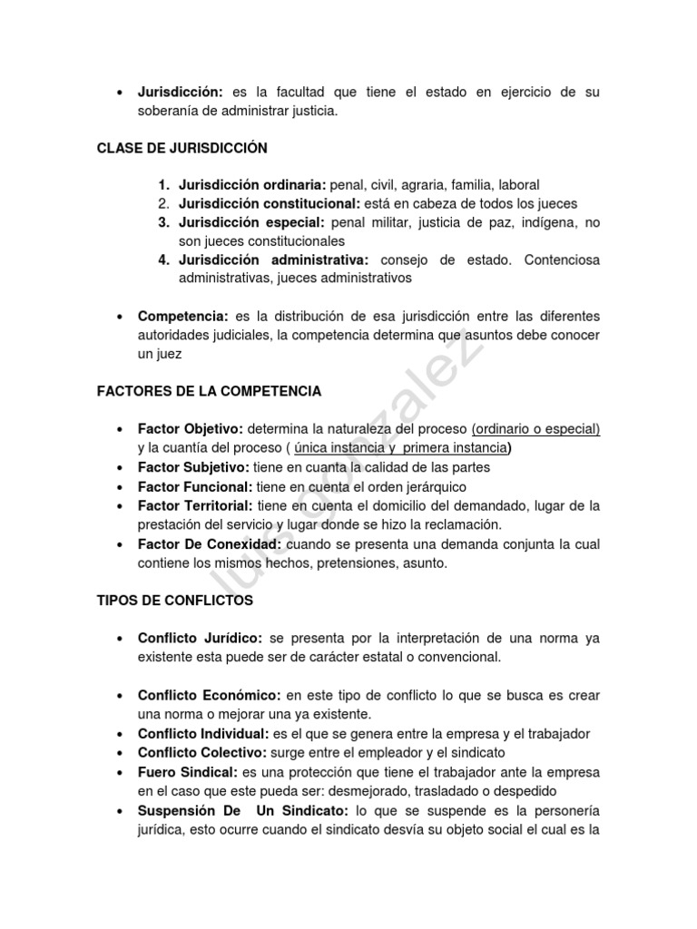 Jurisdicción y Competencia Laboral | PDF | Jurisdicción | Ley procesal
