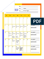 September 2010 Concert Band Practice Calendar