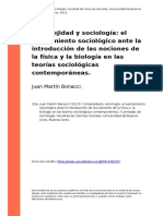 Juan Martin Bonacci (2013) - Complejidad y Sociologia El Pensamiento Sociologico Ante La Introduccion de Las Nociones de La Fisica y La Bi (..)