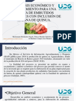 Análisis Económico y Escalamiento para Una Planta de Embutidos Fucionales Con Inclusión de Harina de Quinua.